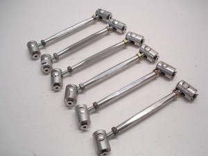 6 NASCAR ALUMINUM REAR SPOILER MOUNTS BRACES ADJUSTERS RACE CITY MACHINE #437