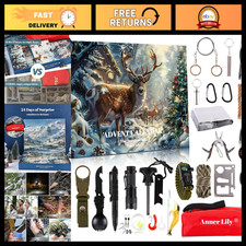 Survival Advent Calendar 2026 - 24 Days Christmas Countdown Gift for Teens Men