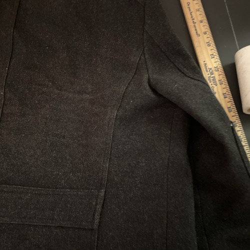 EXPRESS MEN'S BLACK WOOL BLEND FULL ZIP JACKET/MOCK NECK/POCKETS - SIZE MEDIUM - Picture 24 of 24