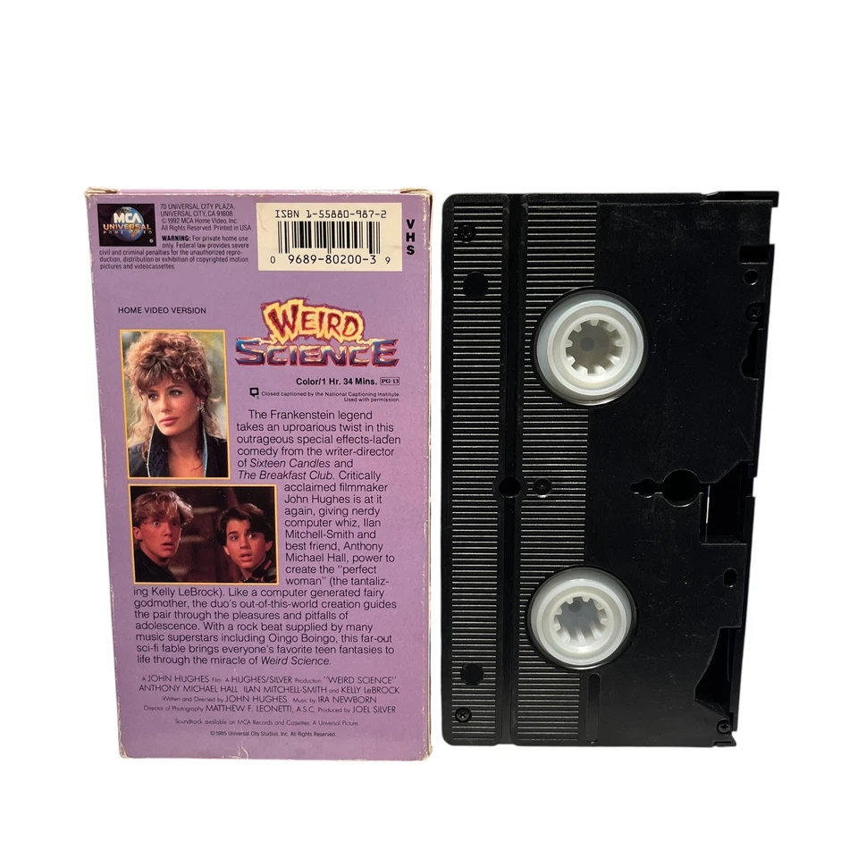 Weird Science VHS Kelly LeBrock Anthony Michael Hall MCA Home Video Comedy V11 - Image 2 of 3