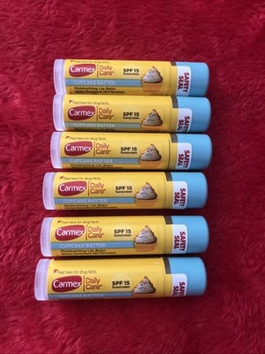 Carmex Daily Care Cupcake Batter Lip Balm SPF 15 Sealed 0.15 Oz