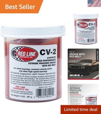 14 Ounce Jar Pack of 4: High Performance CV-2 Synthetic Grease with Red Moly