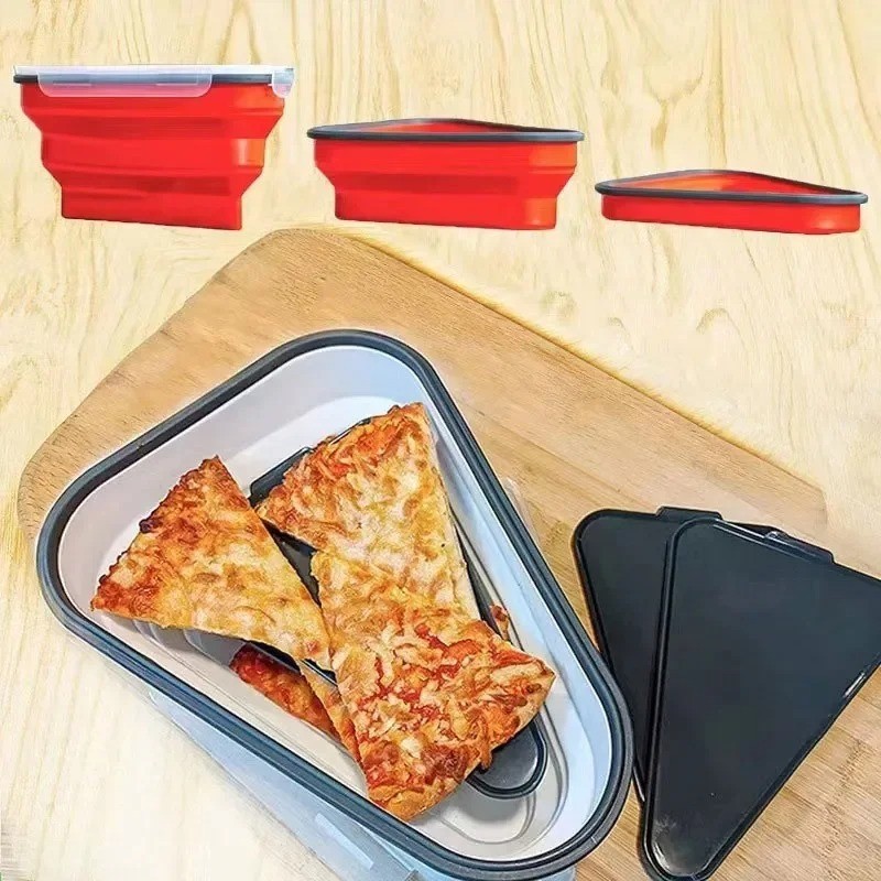 Pizza Pack Storage Container Reusable Foldable Portable Microwavable!