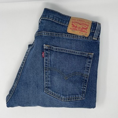 Levis 505 Regular Fit Straight Leg Blue Denim Jeans Mens 36x32 00505-2540