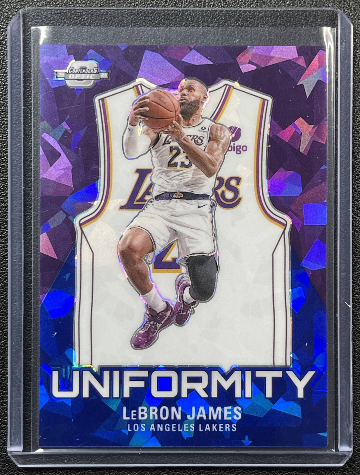LEBRON JAMES 2023-24 PANINI CONTENDERS OPTIC UNIFORMITY BLUE CRACKED ICE 49/75