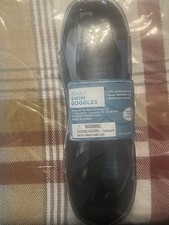 Adult Swim Goggles Black Soft Seal Quick Adjustable Strap with Case