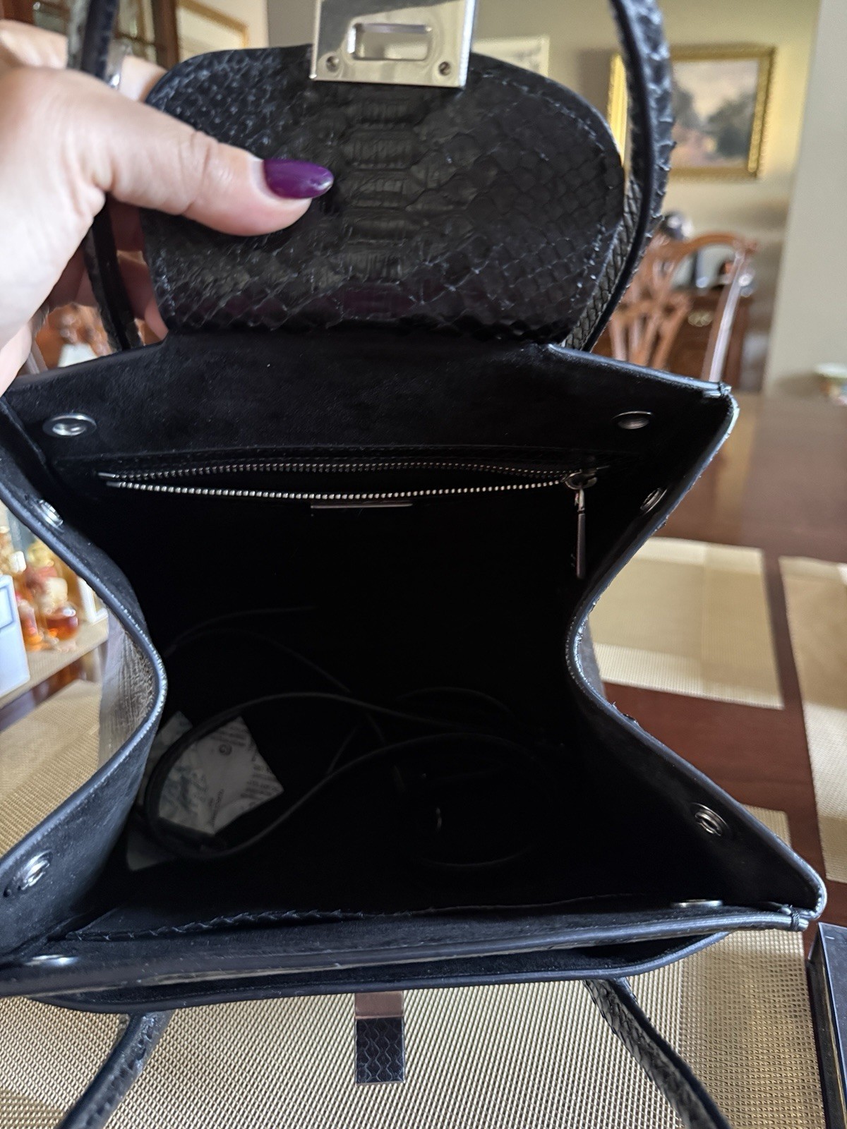 Michael Kors Collection Bancroft Python Satchel B… - image 3