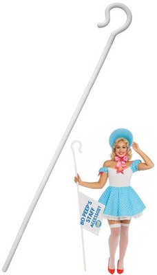 Shepherds Crook Bo Peep Hook Staff Cane Walking Stick Costume