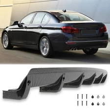 For 5 Series M5 525i 530i Rear Diffuser 6 Fin Bumper Lip Splitter Spoiler Carbon