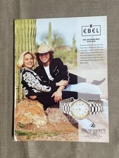 EBEL Watch Magazine Ad Sharon Stone Dwight Yoakam 1992 Advertisement