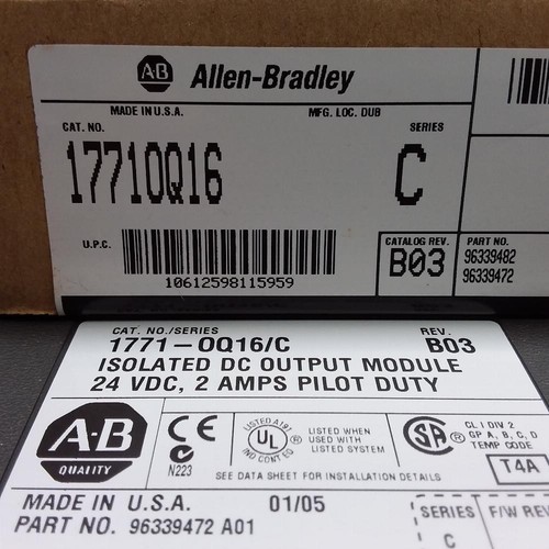 1771-OQ16 | Allen Bradley | PLC-5, Digital Output Module, Opened, Ser C - Picture 2 of 2