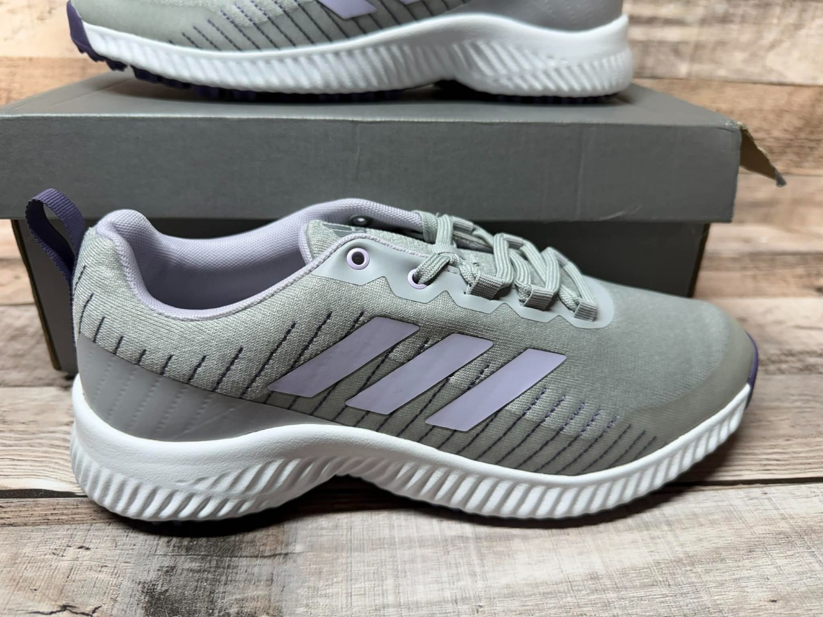 New Adidas Golf Women Response Bounce 2 Golf Shoes Size 6.5 Gray Purple thumbnail 2