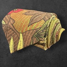 Vtg John Henry Men's Necktie Red/Brown Floral Tie 3.75X54