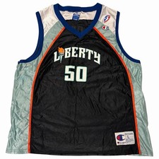 VTG 1990s Rebecca Lobo NY Liberty WNBA Champion Jersey Black Size XL Retro