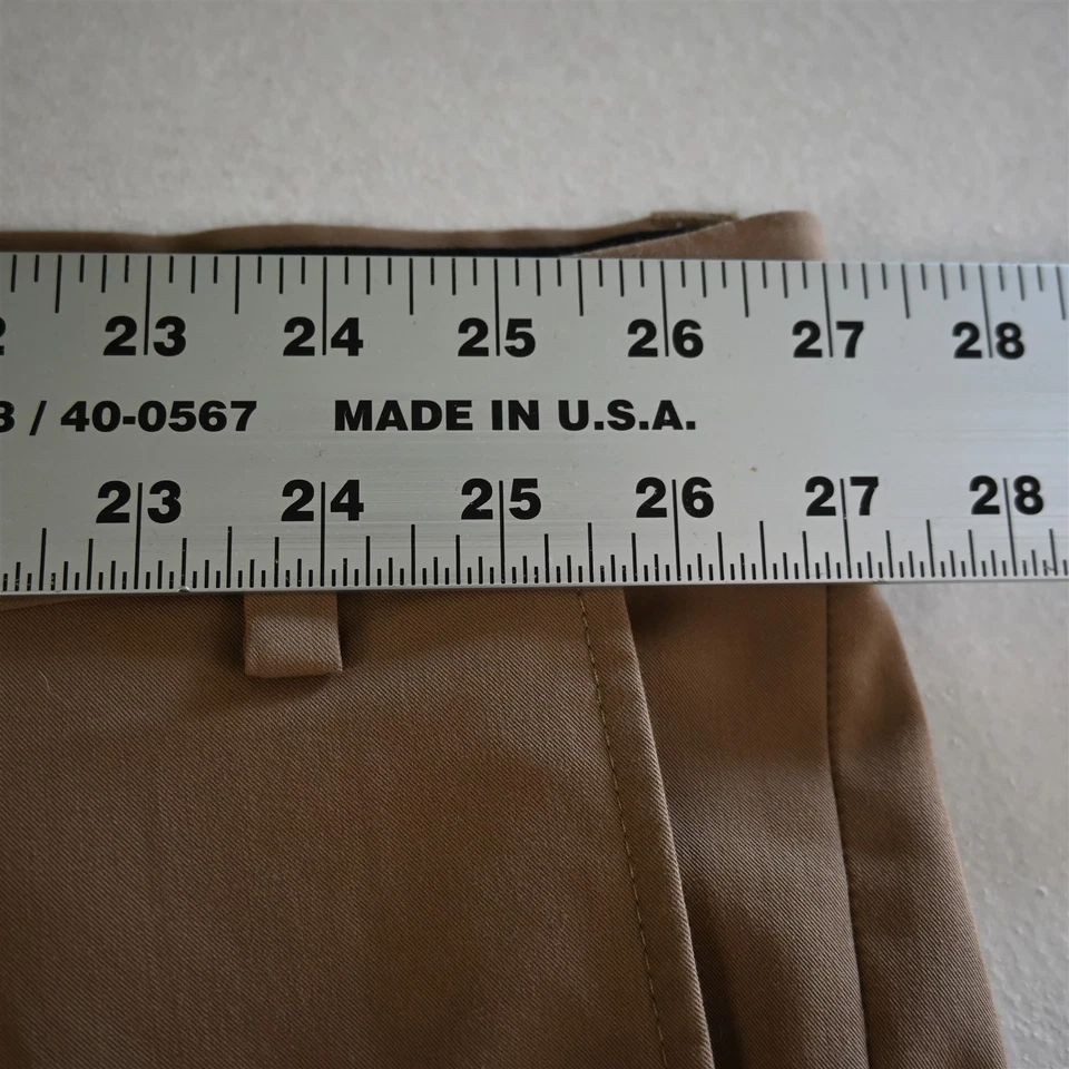 Pantalones de vestir clásicos plisados cintura expansiva beige GS 54x30 para hombre Foto 2 de 4