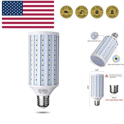 60W LED Corn Light Bulb, Large Mogul E39 Base, 6000-Lumen, 6500K Daylight Coo...