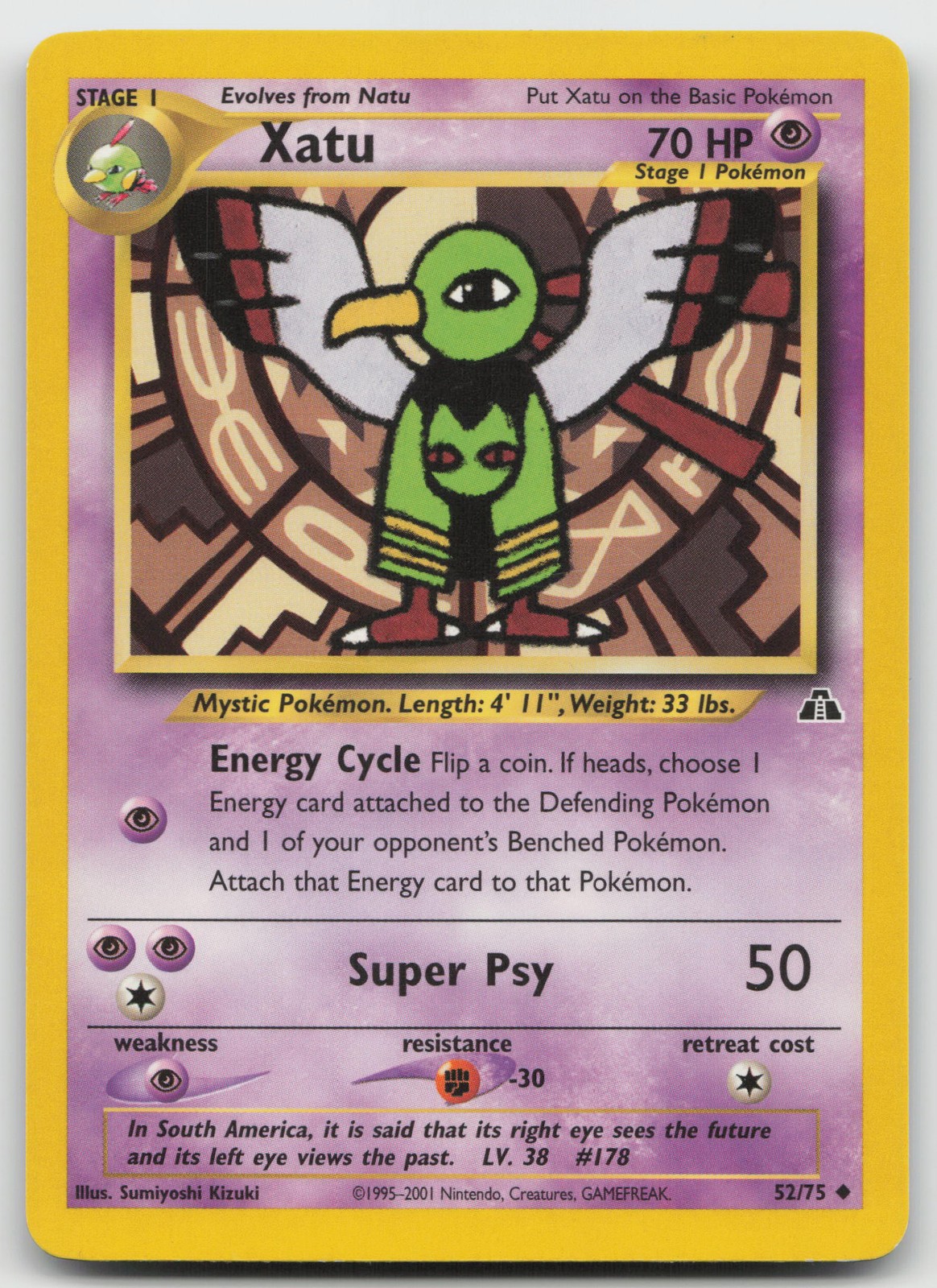 Xatu Uncommon Unlimited Neo Discovery 52/75 LP