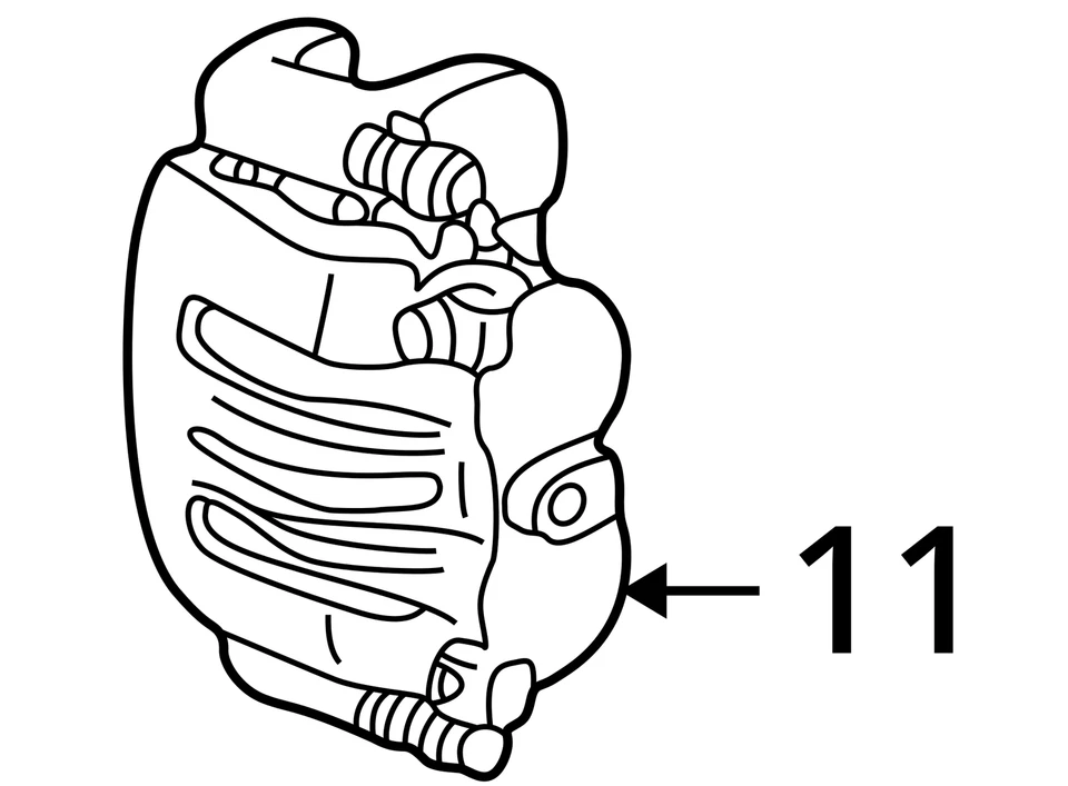 1999-2001 Ford Explorer Front Driver Left Brake Caliper V752I - Image 3 of 3