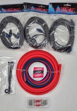 Sky High Car Audio Dual Amp Kit 4 gauge to Dual 8 Gauge RED Car Audio CCA