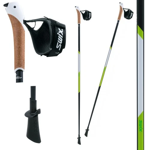 SWIX NW CT4 Lime Just Go Sport, Nordic Walking, 1 Pair Nordic Walking Poles