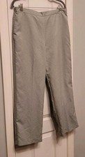 Vtg Alfred Dunner Women 14P Pants Elastic Waist Pockets Flat Front Tapered Leg