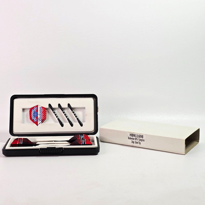 Vintage Budweiser 80% Tungsten 24 Gram Steel Tip Darts With Case HBN11698
