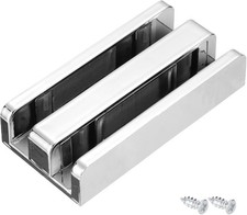 Sliding Shower Door Bottom Guide for 1/2 in Frameless Glass Shower Door, 50mm