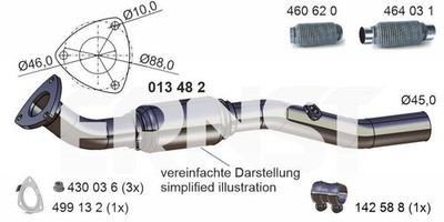 ERNST Abgasrohr 013482 für OPEL ADAM M13