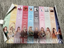 Taylor Swift Music Albums Eras Tour Art Canvas Poster Print 12x18 Surprise Songs