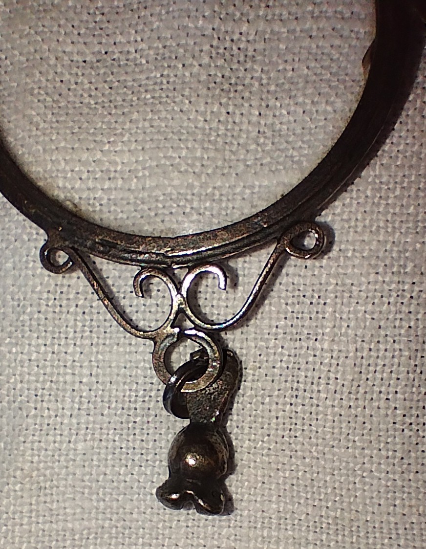 VINTAGE LORGNETTE PENDANT 39.6g of 925 STERLING SILVER  JEWELRY SKULLS ROSES GD