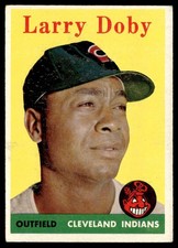 1958 Topps Card Baseball Larry Doby Cleveland Indians #424 VG-EX