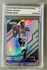 Magic Johnson 2022 panini Prizm  USA Basketball #7 Silver Prizm - Lakers