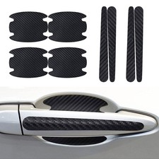8Pcs Carbon Fiber Car Door Handle Bowl Protector Cover Anti Scratch Sticker