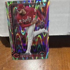 Topps 2025 Chrome Hunter Greene #91 Parallel Cincinnati Reds Baseball Card