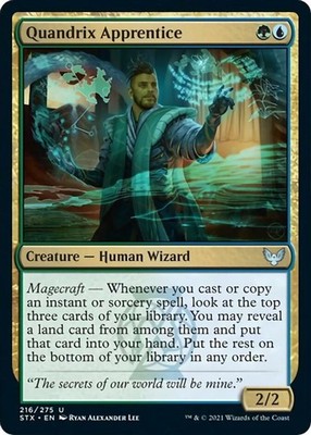 2021 MTG: STX - Quandrix Apprentice (#216, Foil, U, Lightly Played)