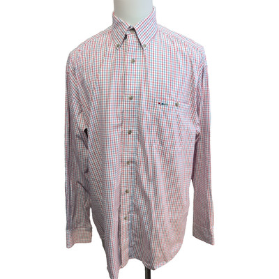 Wrangler Classic Langarmshirt kariert blau weiß rot Größe XL