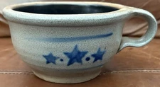 Rowe Pottery Salt Glazed Heart Soup Bowl Coffee Mug Country Grandcore Cottage