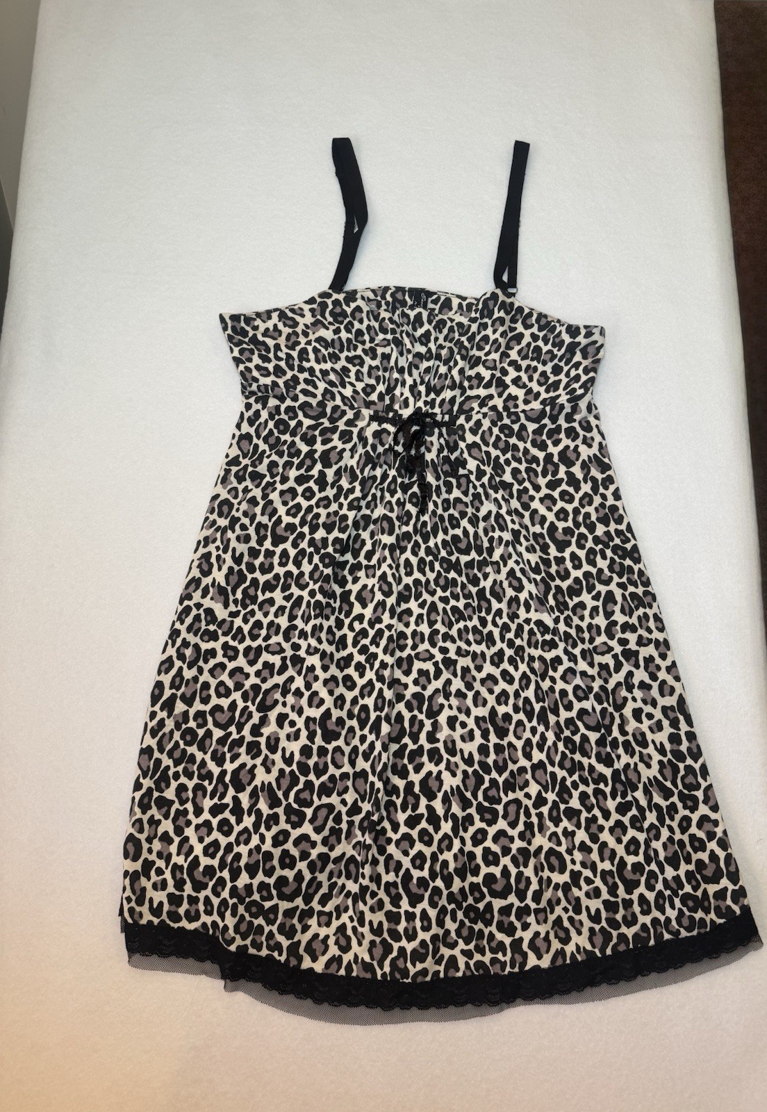 Essentials By ABS Brand Leopard Print Nightgown W… - image 1