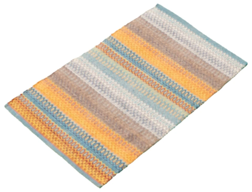 Traditional Vintage Hand Woven Oriental Carpet 2'0" x 3'0" Wool Kilim Area Rug - Image 4 of 4