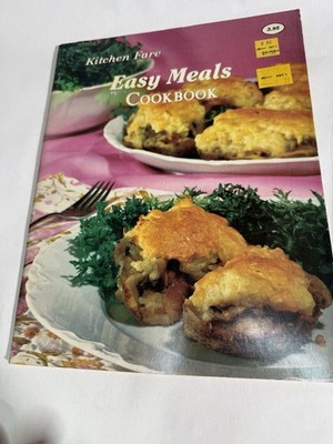 Vintage Cookbook Kitchen Fare Easy Meals Cookbook Softcover Book