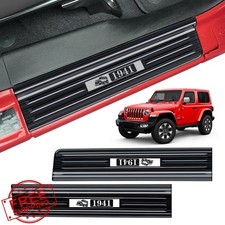 Salahii 2PCS Door Sill Protector Jeep JL JT Black