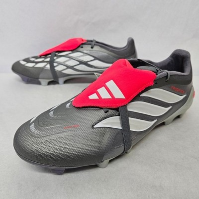 Adidas Predator League FT FG Soccer Cleats JS0426 Gray Lucid Red