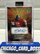 2025 Wild Card Rookies & Legends Joe Montana True 1/1 Silver Age Auto Rare Card
