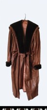 Manteau femme style rétro vintage en cuir véritable, très bonne état 
