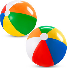 2-Pack 20" Beach Balls - Pool Toys Large Inflatable Beach Ball Swimming Pool Wat