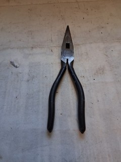Craftsman 8" Needle Nose Pliers Side Cutter 45082 w/Black Grip Handles USA
