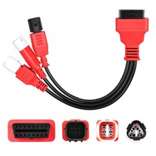 Autel Original 3-in-1 OBD2 Adapter Cable,16 Pin to 6/4/3 OBD Red