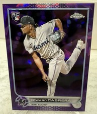 2022 Topps Chrome Sapphire Edward Cabrera RC Purple 01/10 (First Print) 🔥