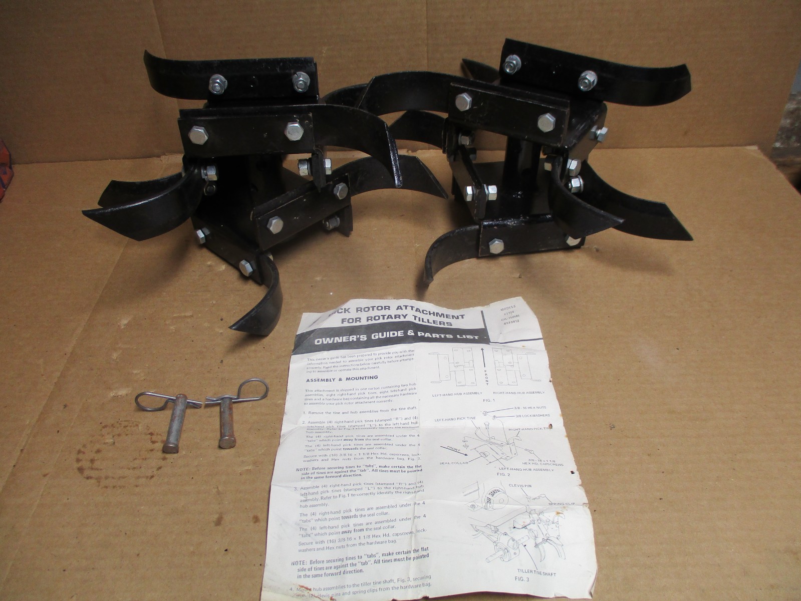 NOS OEM Gilson Rototiller Pick Rotor Tine Assembly 61724 GIL1606M 4XF5812