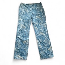 Vintage Versace blue Logo Monogram denim print trousers
